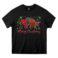 Black merry Christmas teeth Heavy Core Tee - CowhideDigitalArt