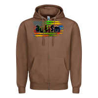 Chestnut autism american flag Zipper Hoodie - Zillion Design Studio