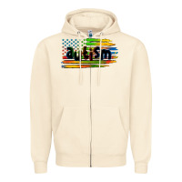 Sandshell autism american flag Zipper Hoodie - Zillion Design Studio