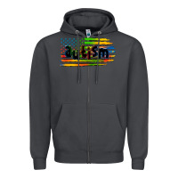 Smoke autism american flag Zipper Hoodie - Zillion Design Studio