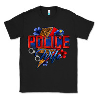 Black police wife with lightning bolt Classic Tee - Zillion Design Studio