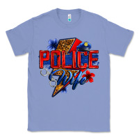 Colony Blue police wife with lightning bolt Classic Tee - Zillion Design Studio