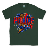 Sports Green police wife with lightning bolt Classic Tee - Zillion Design Studio