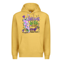Antique Gold mardi gras jesus fills my cup Premium Hoodie - MaliasSmallBusiness