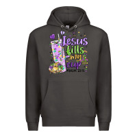 Smoke mardi gras jesus fills my cup Premium Hoodie - MaliasSmallBusiness