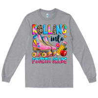 Heather Grey rolling into fourth grade Long Sleeve Tee - texasbilliewilder