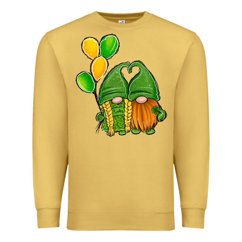 St Patrick's Day Gnomes Premium Sweatshirt by Jasminsmagicworld | Teevron