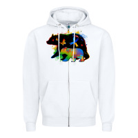 White autism mama bear Zipper Hoodie - Zillion Design Studio
