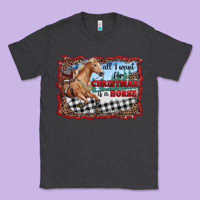 All I Want For Christmas Is A Horse  With Farm Classic Tee Designed By Ranaportraitstore