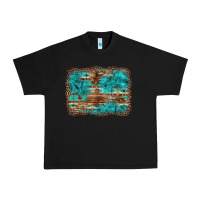 Black western turquoise stone aztec tiger pattern background Urban Heavy Tee - Artiststas