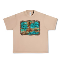 Burro western turquoise stone aztec tiger pattern background Urban Heavy Tee - Artiststas