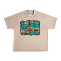 French Oak western turquoise stone aztec tiger pattern background Urban Heavy Tee - Artiststas