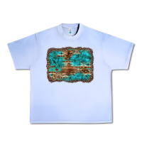 Grape Ice western turquoise stone aztec tiger pattern background Urban Heavy Tee - Artiststas