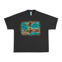 Pigment Black western turquoise stone aztec tiger pattern background Urban Heavy Tee - Artiststas