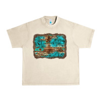 Sandshell western turquoise stone aztec tiger pattern background Urban Heavy Tee - Artiststas
