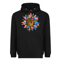 Black sunflower front Heavyweight Hoodie - AdoDesignShop