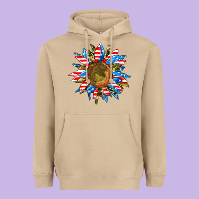 Sunflower Front Heavyweight Hoodie Designed By Adodesignshop