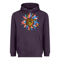 Plum sunflower front Heavyweight Hoodie - AdoDesignShop