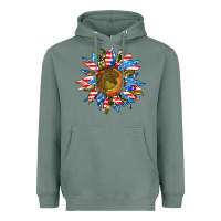 Sage sunflower front Heavyweight Hoodie - AdoDesignShop