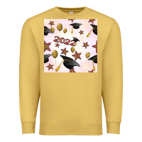 Antique Gold 2022 to graduation seamless pattern Premium Sweatshirt - BundleAndBundleShop