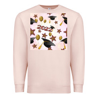 Pale Pink 2022 to graduation seamless pattern Premium Sweatshirt - BundleAndBundleShop