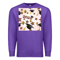 Purple 2022 to graduation seamless pattern Premium Sweatshirt - BundleAndBundleShop