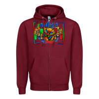 Burgundy autism mom Zipper Hoodie - Zillion Design Studio