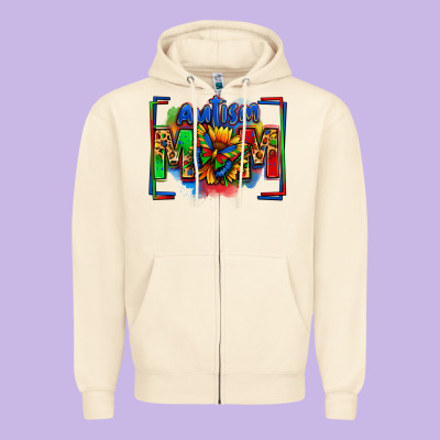 Autism Mom Zipper Hoodie Designed By Zillion Design Studio