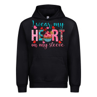 Black i wear my heart on my sleeve Urban Hoodie - NancyCooperArtShop