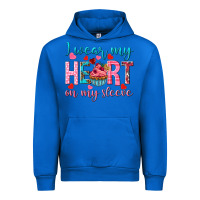 Cobalt i wear my heart on my sleeve Urban Hoodie - NancyCooperArtShop