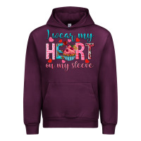 Mauve Wine i wear my heart on my sleeve Urban Hoodie - NancyCooperArtShop