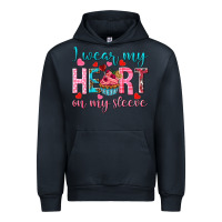 Navy i wear my heart on my sleeve Urban Hoodie - NancyCooperArtShop