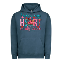 Pigment Midnight Navy i wear my heart on my sleeve Urban Hoodie - NancyCooperArtShop