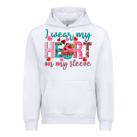White i wear my heart on my sleeve Urban Hoodie - NancyCooperArtShop