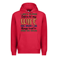 Cardinal i don t always listen to my wife but when i do things tend to work out Premium Hoodie - MaliasSmallBusiness