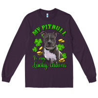 St Patricks Day My Pitbuli My Lucky Charm Long Sleeve Tee | Teevron