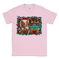 Bubblegum Pink all i want for christmas is a cow longhorn Classic Tee - RanaPortraitStore