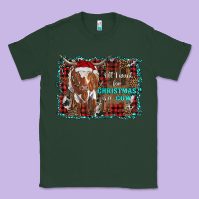 All I Want For Christmas Is A Cow Longhorn Classic Tee Designed By Ranaportraitstore