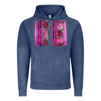 Vintage Denim valentine's day floral leopard brushstroke Vintage Hoodie - AdoDesignShop