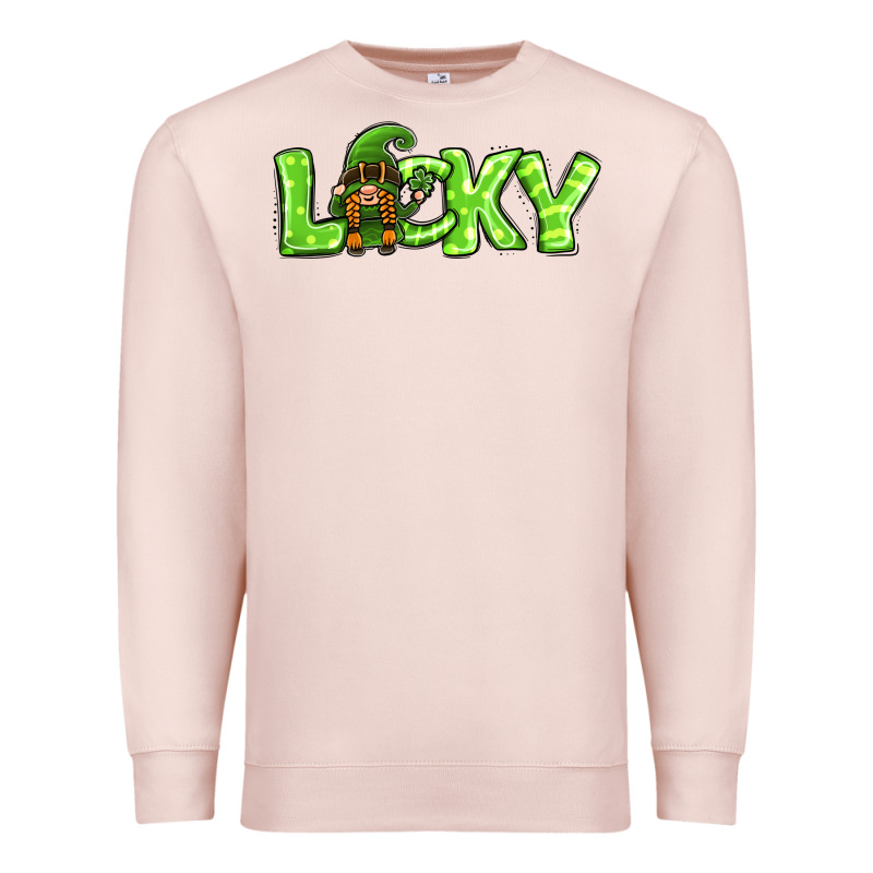 St Patricks Day Lucky Gnome Premium Sweatshirt by Jasminsmagicworld | Teevron