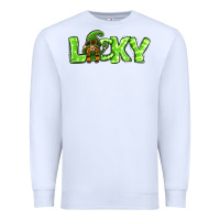 White St Patricks Day Lucky Gnome Premium Sweatshirt - Jasminsmagicworld