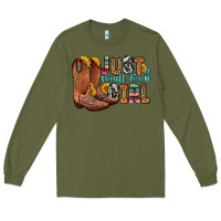 Army Green just a small town girl Long Sleeve Tee - Zillion Design Studio