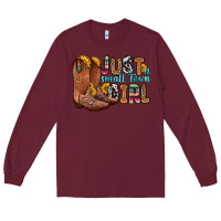 Burgundy just a small town girl Long Sleeve Tee - Zillion Design Studio