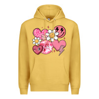 Antique Gold retro valentines day Premium Hoodie - MaliasSmallBusiness