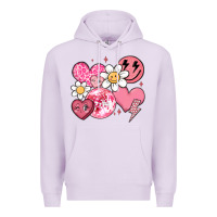 Lilac retro valentines day Premium Hoodie - MaliasSmallBusiness