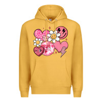 Mustard retro valentines day Premium Hoodie - MaliasSmallBusiness