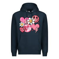 Navy retro valentines day Premium Hoodie - MaliasSmallBusiness