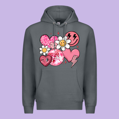 Retro Valentines Day Premium Hoodie Designed By Maliassmallbusiness