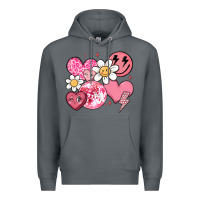 Rock retro valentines day Premium Hoodie - MaliasSmallBusiness