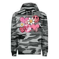 Slate Camo retro valentines day Premium Hoodie - MaliasSmallBusiness